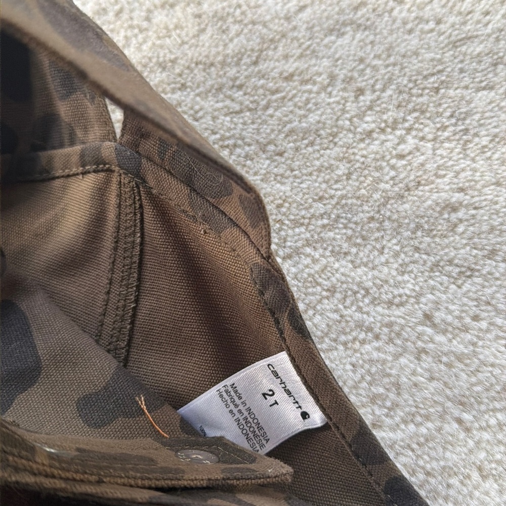 Carhartt Kids Brown Camo Overalls 2T - Picture 3 of 3